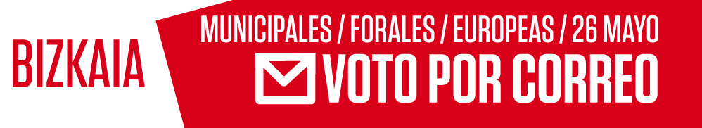 BIZKAIA: Elecciones Municipales / Forales / Europeas / 26 Mayo / 2019 - Voto por correo