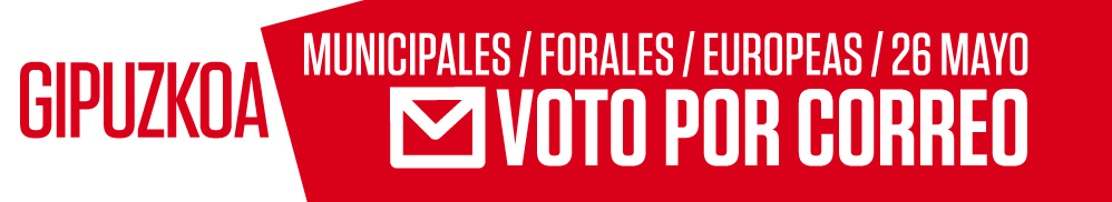 GIPUZKOA: Elecciones Municipales / Forales / Europeas / 26 Mayo / 2019 - Voto por correo