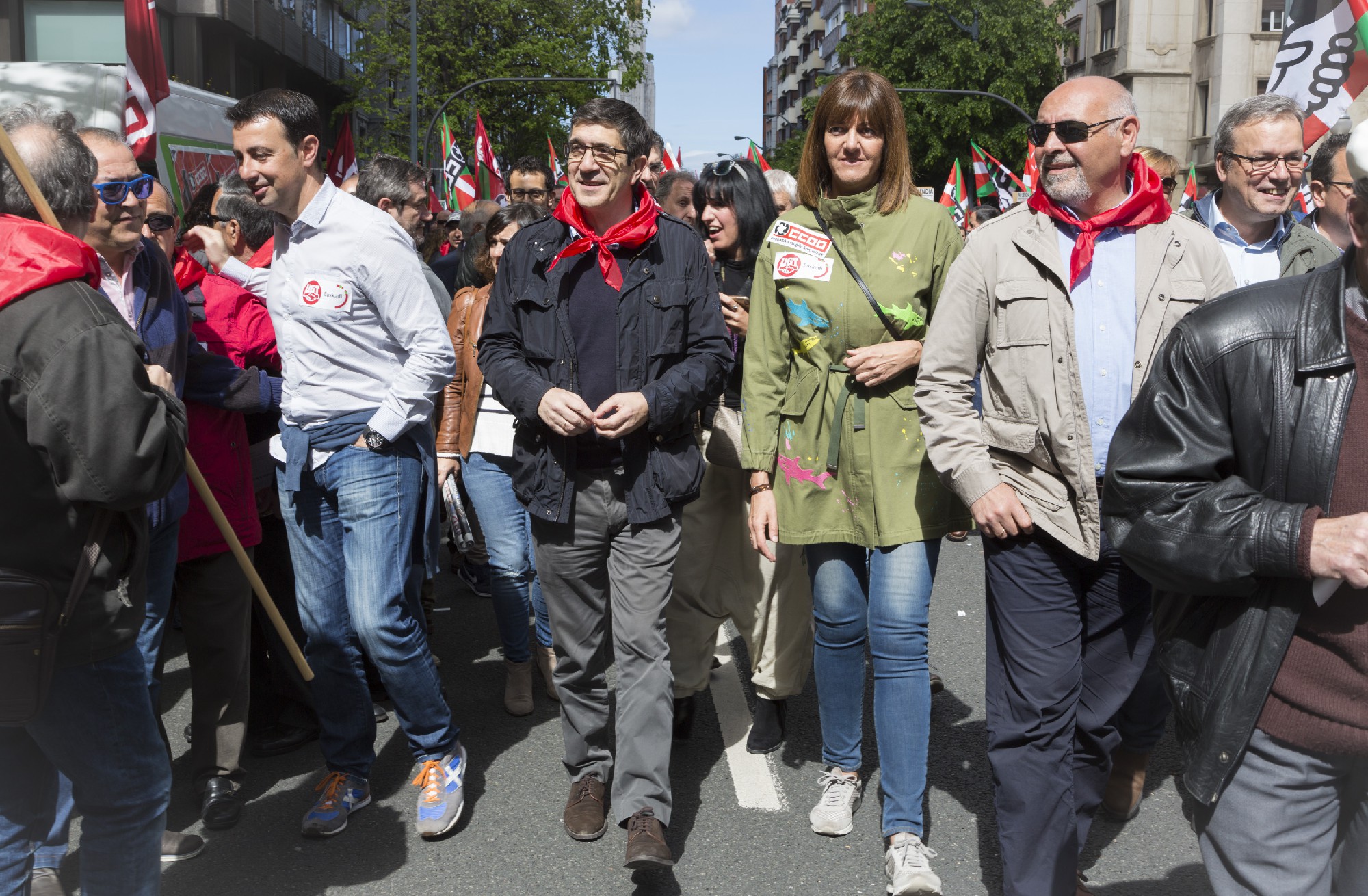 Los Socialistas Vascos en la manifestación del 1º de Mayo | FOTO: Socialistas Vascos