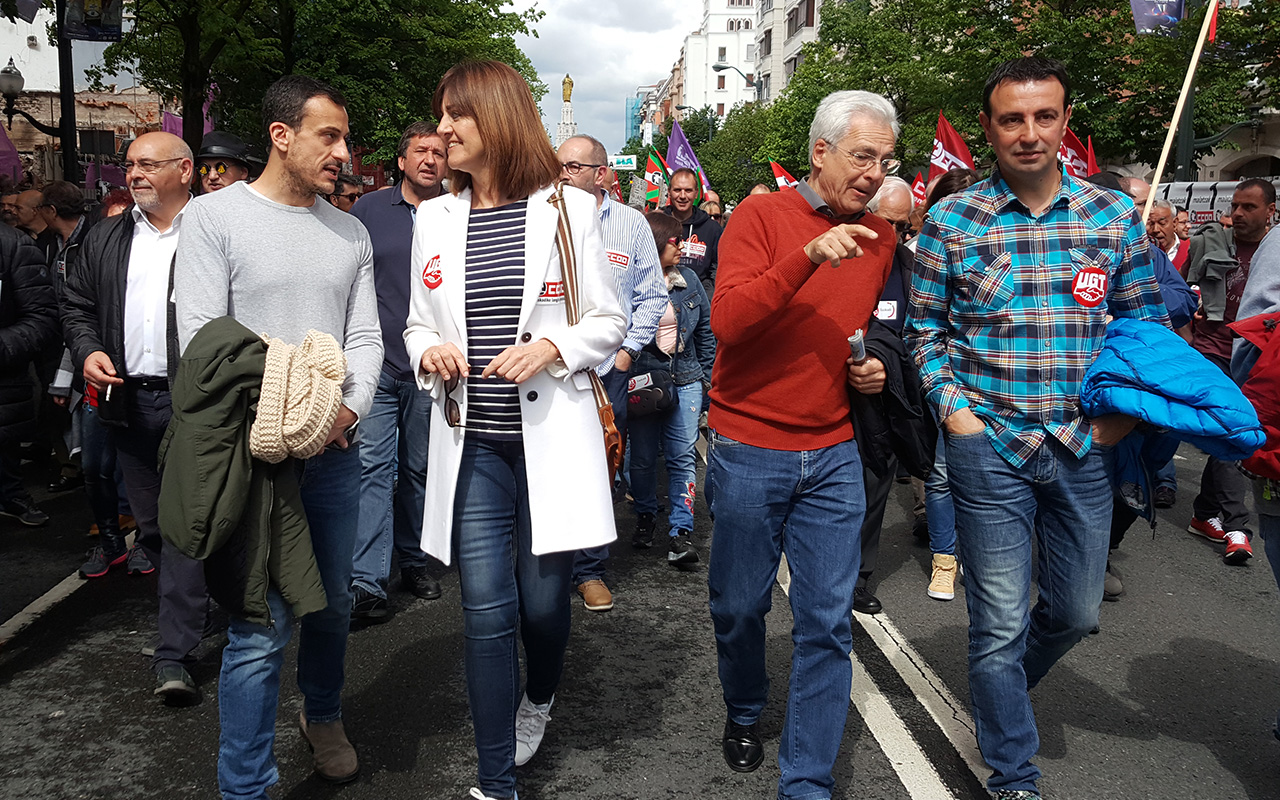 Los Socialistas Vascos se unen a la manifestación con motivo del Día del Trabajador | Foto: Socialistas Vascos