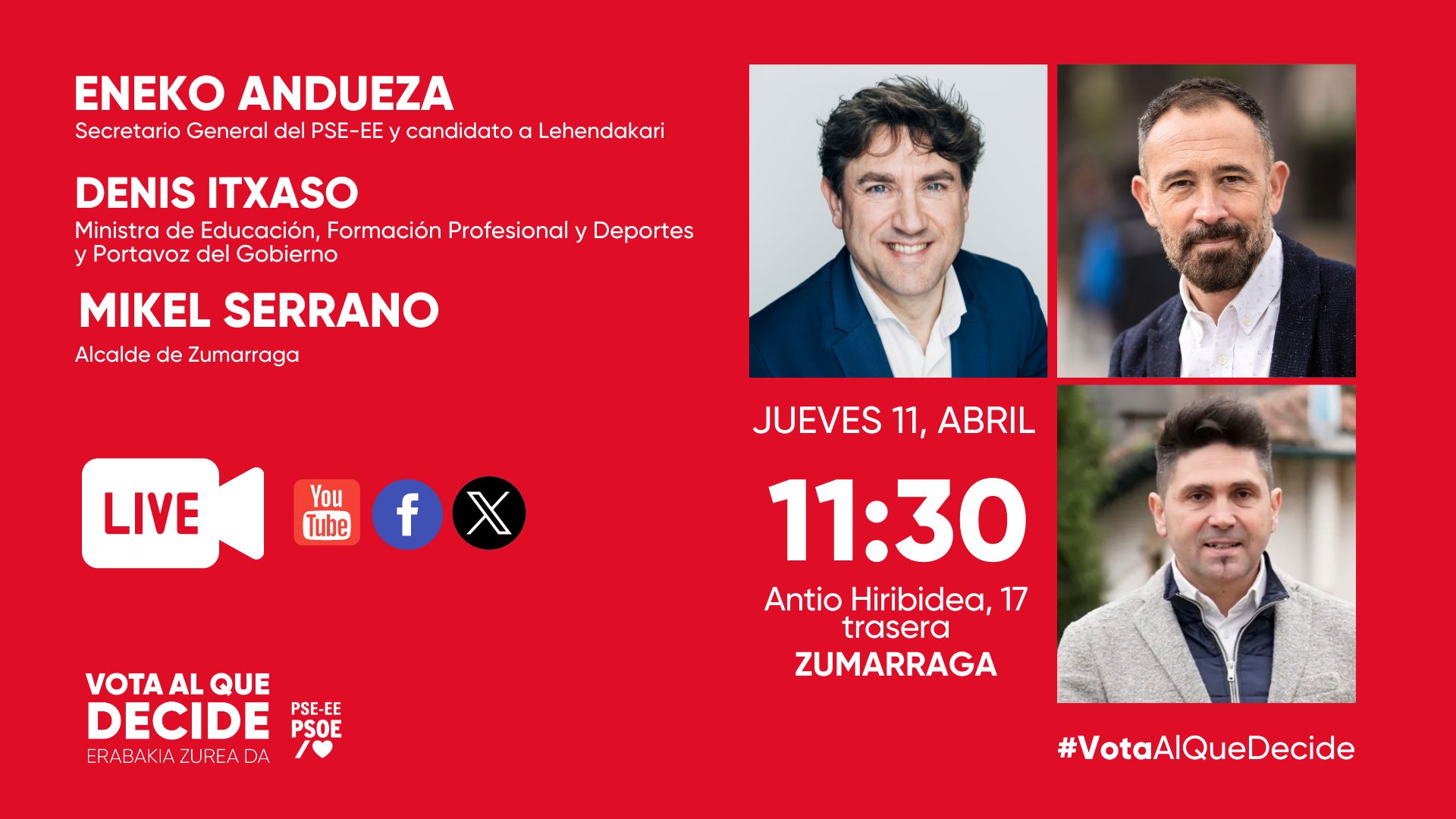 PSE ZUMARRAGA-URRETXU: Agenda: Eneko Andueza y Denis Itxaso presentan ...