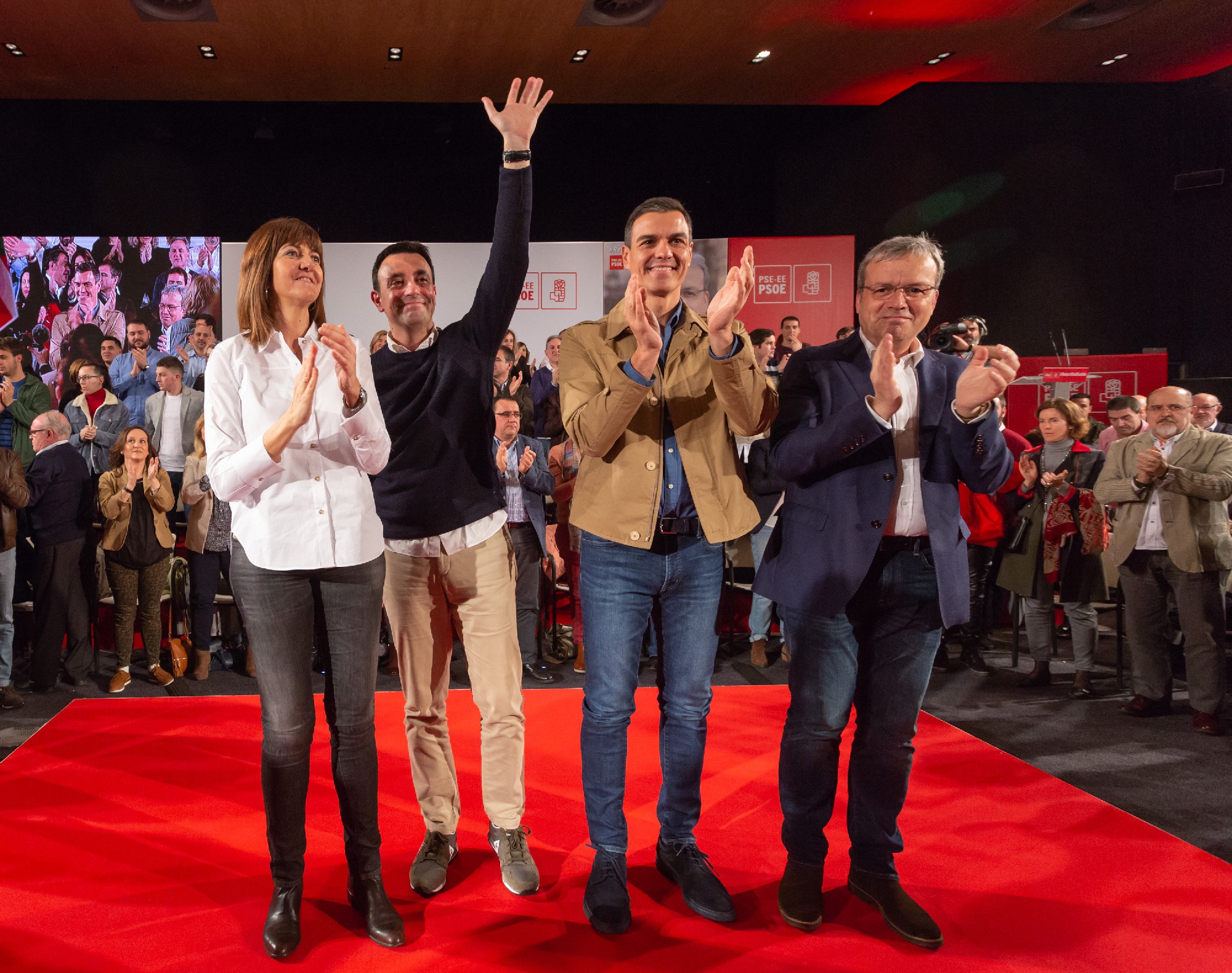 Presentación de Alfredo Retortillo como candidato a alcalde de Barakaldo junto a Pedro Sánchez, Idoia Mendia y MIkel Torres | Foto: Socialistas Vascos