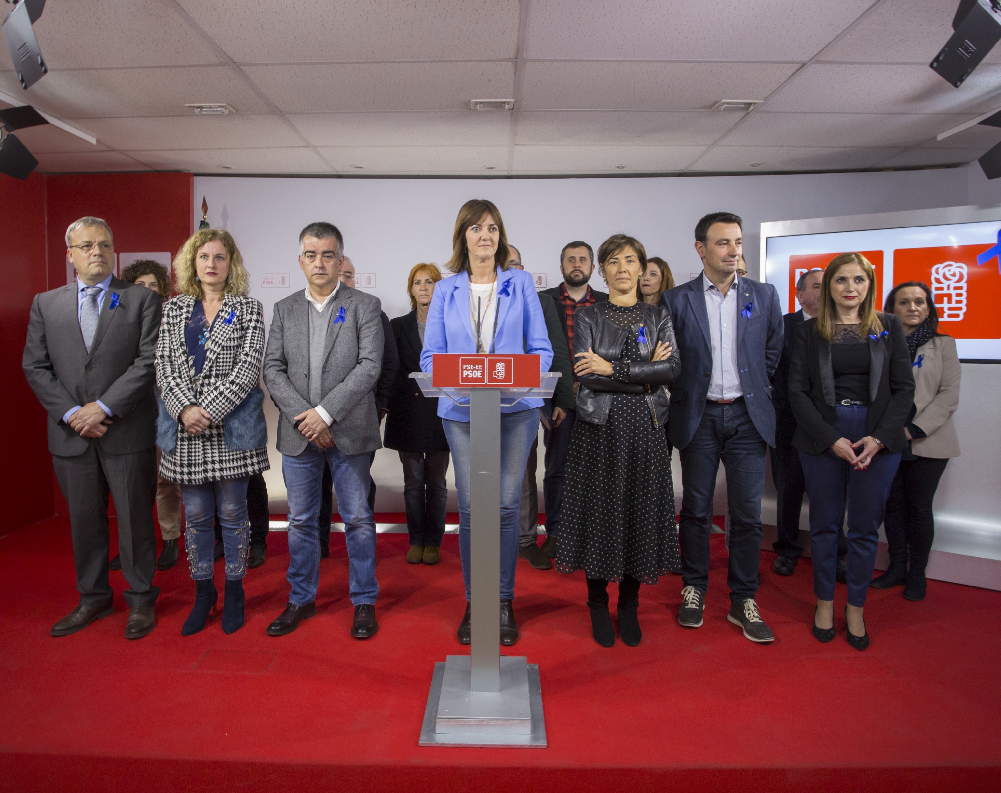 Rueda de prensa de los Socialistas Vascos tras el anuncio de la disolución de ETA | Foto: Socialistas Vascos