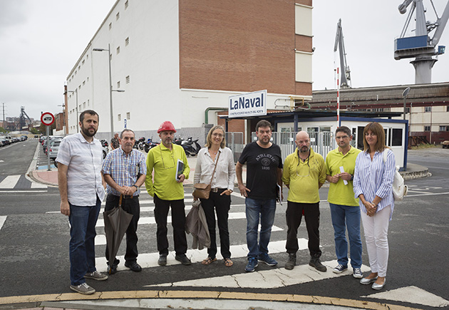 Idoia Mendia se reúne con el Comité de Empresa de La Naval