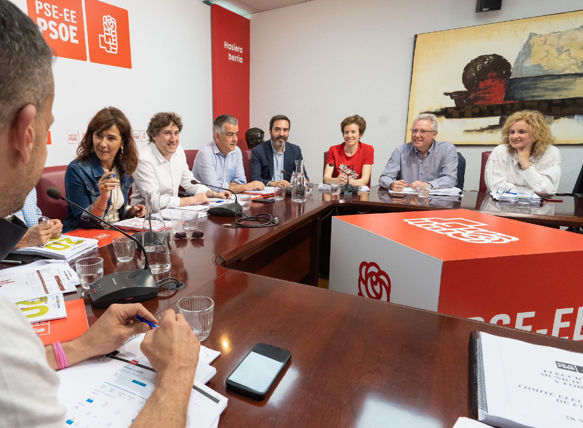 Comisión Ejecutiva del PSE-EE tras las elecciones del 28M | Foto: Socialistas Vascos