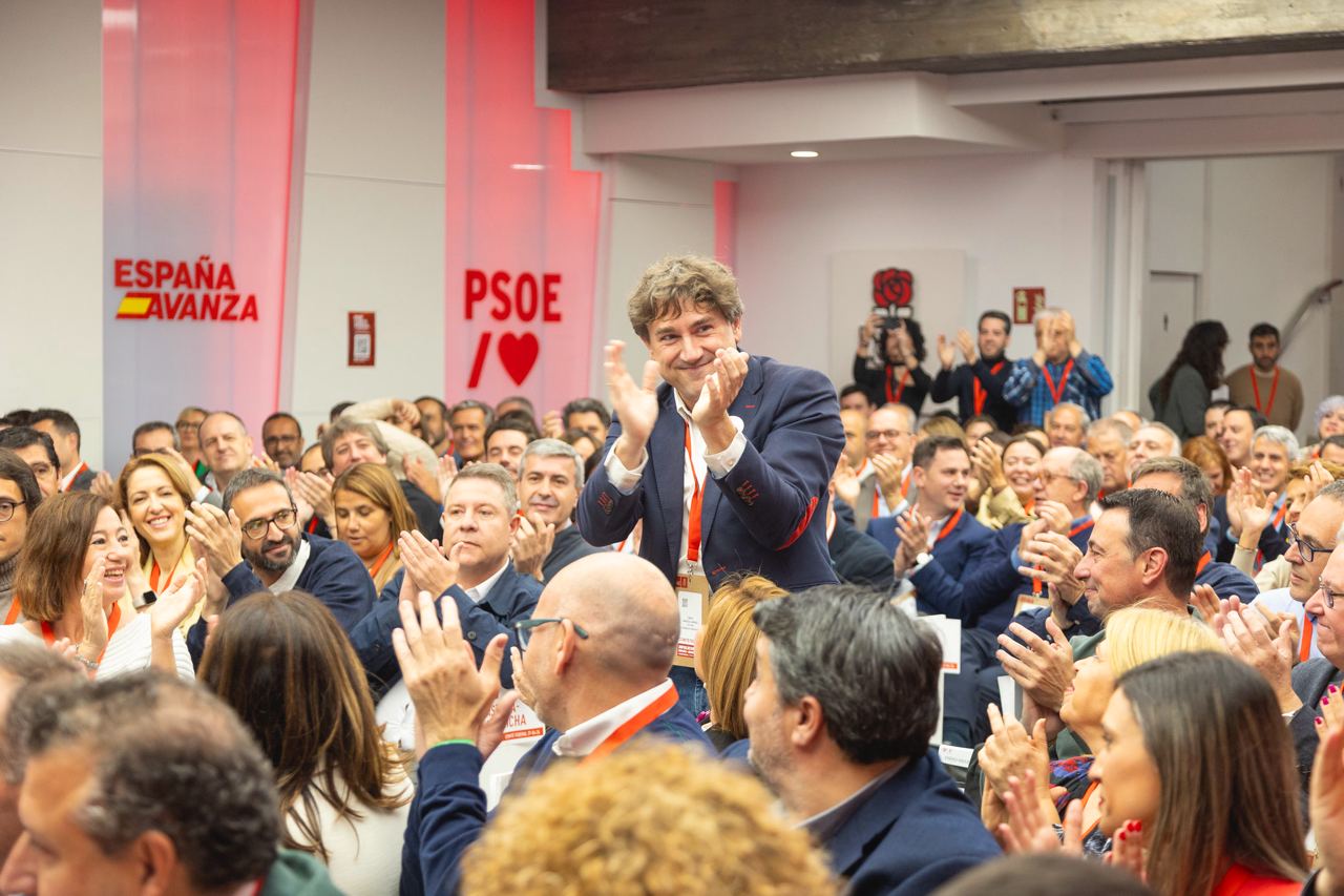 El Secretario General del PSE-EE, Eneko Andueza, durante en el Comité Federal del PSOE celebrado este sábado en Madrid | Foto: Socialistas Vascos