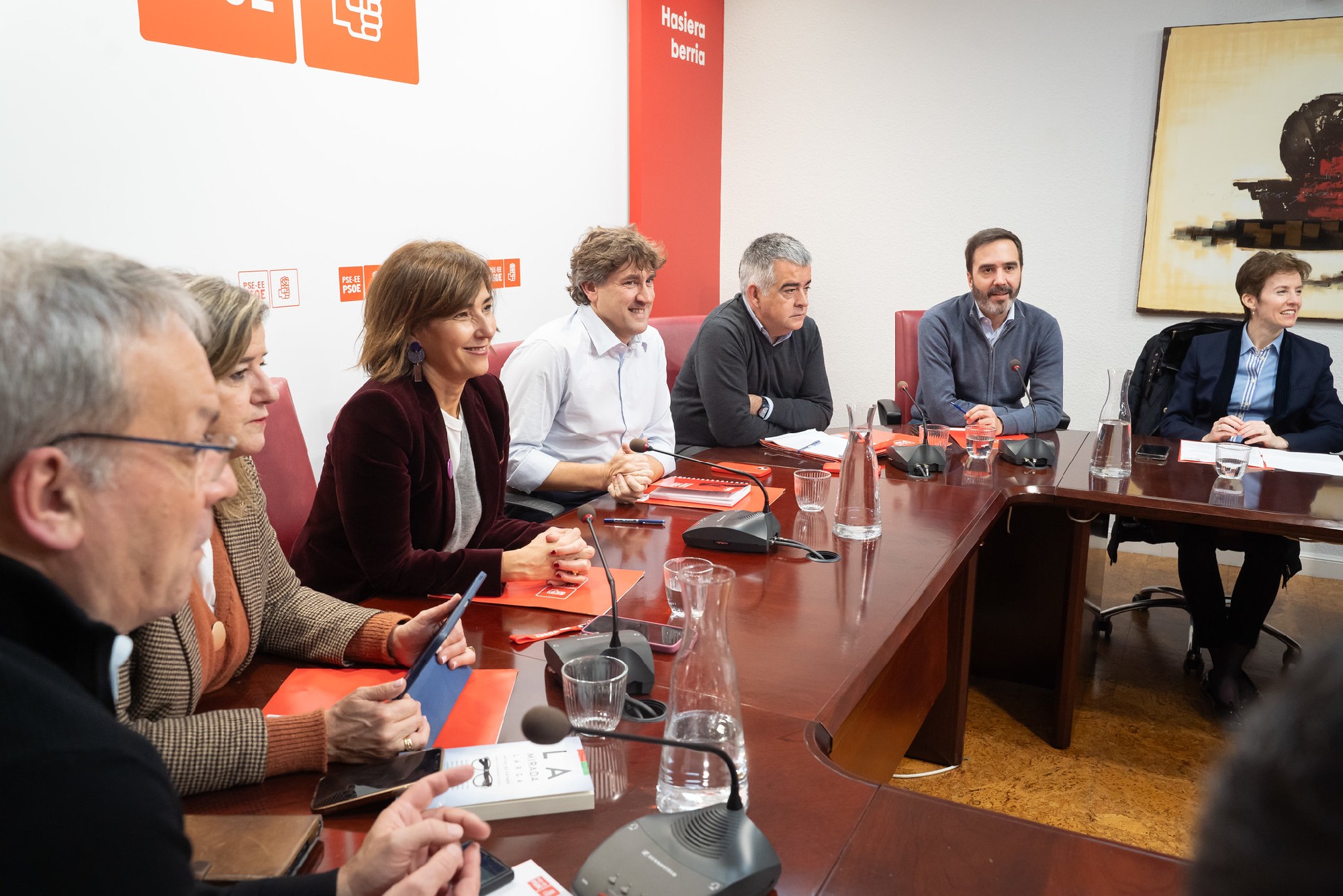 El Secretario General del PSE-EE, Eneko Andueza, durante la reunión de la Comisión Ejecutiva del PSE-EE | Foto: Socialistas Vascos