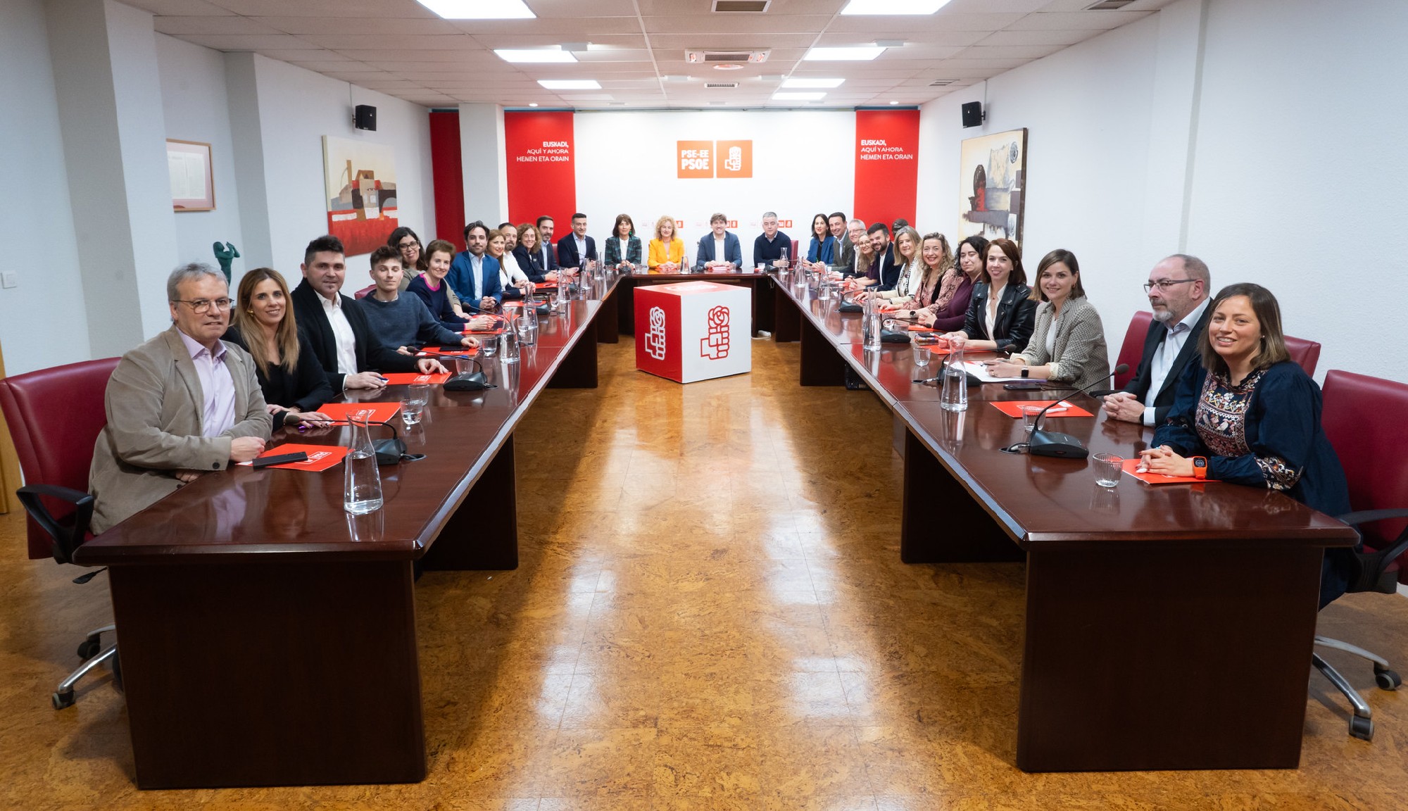 Primera reunión de la Comisión Ejecutiva del PSE-EE tras el 10º Congreso del PSE-EE celebrado en San Sebastián | Foto: Socialistas Vascos