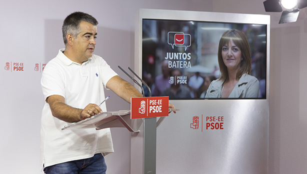 Miguel Angel Morales presenta la campaña del PSE-EE [Foto: Socialistas Vascos]