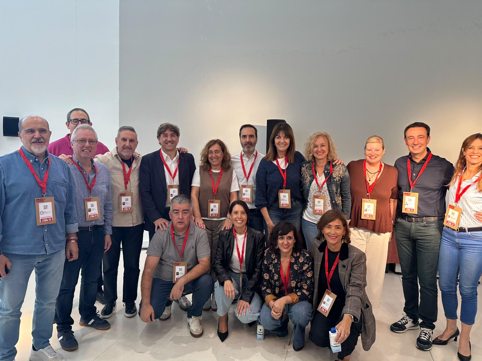 El Secretario General del PSE-EE, Eneko Andueza, acompa&ntilde;ado por la delegaci&oacute;n vasca que ha participado en el Comit&eacute; Federal del PSOE en Fuenlabrada| Foto: Socialistas Vascos