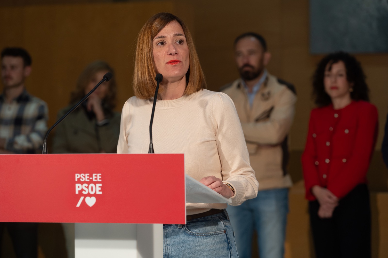 La vicepresidenta de Eudel, Cristina Laborda, durante un acto | Foto: Socialistas Vascos
